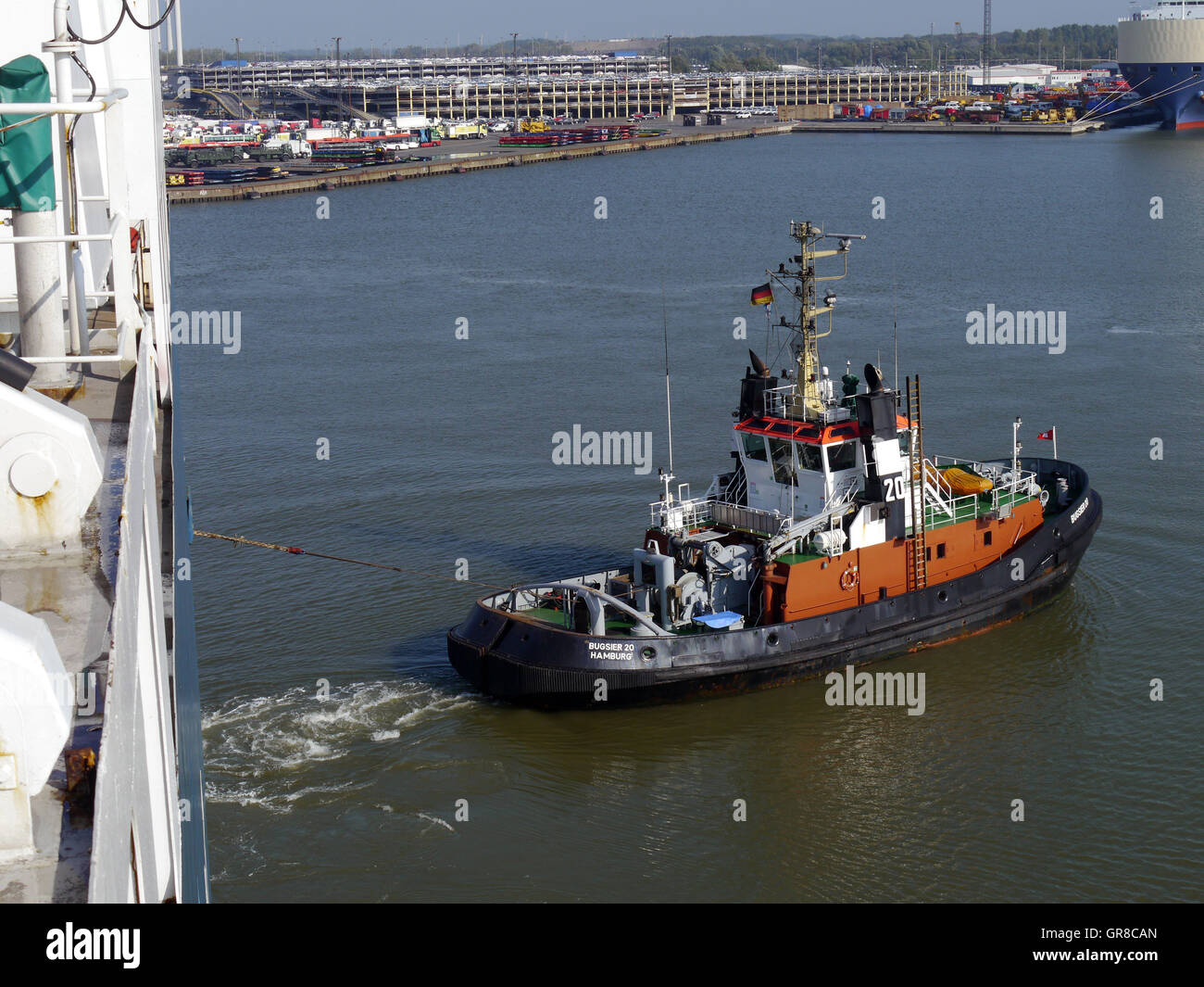 Tug In The Harbour Of Bremerhaven Stock Photo