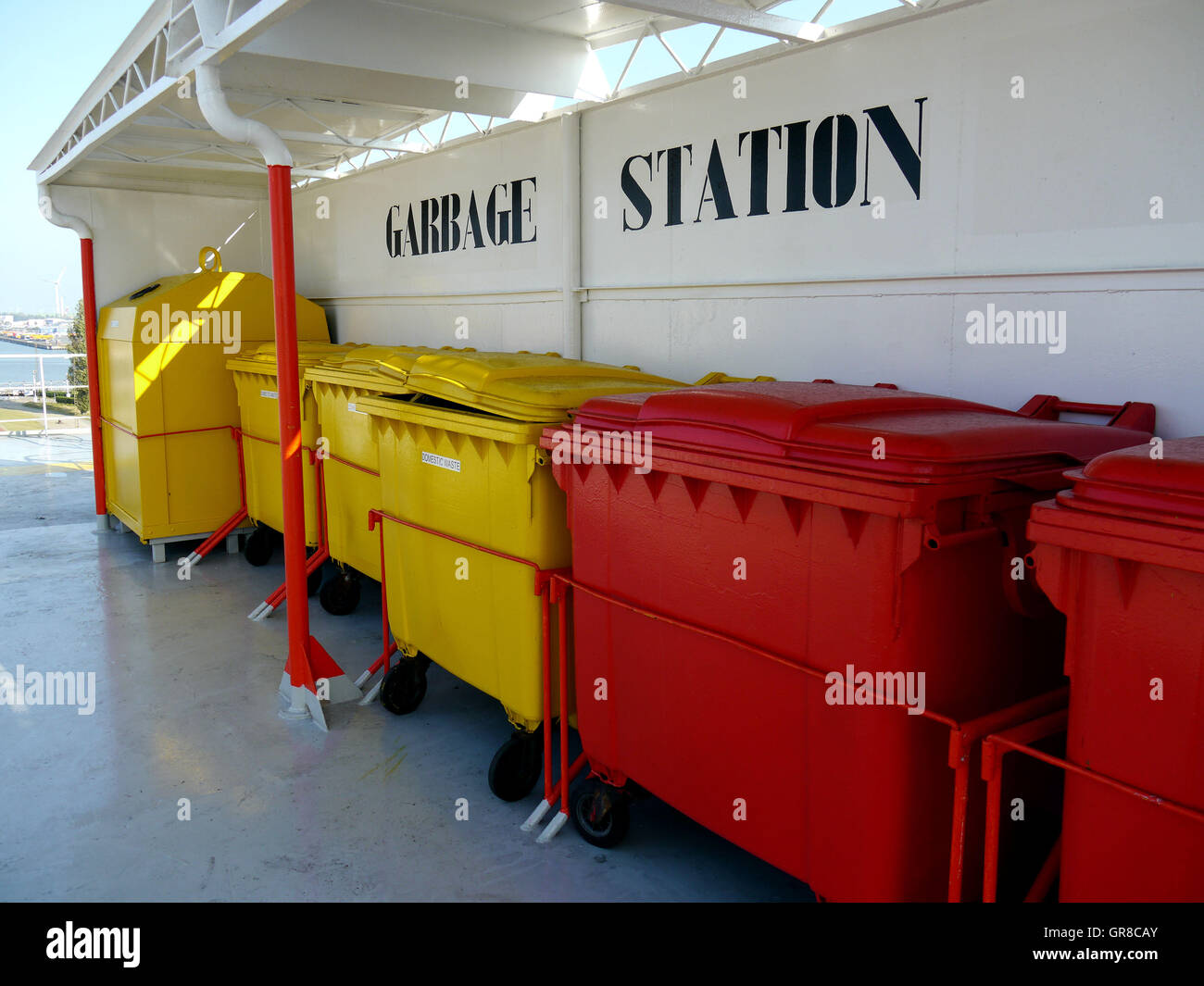 Garbage Station On A Freighter Stock Photo