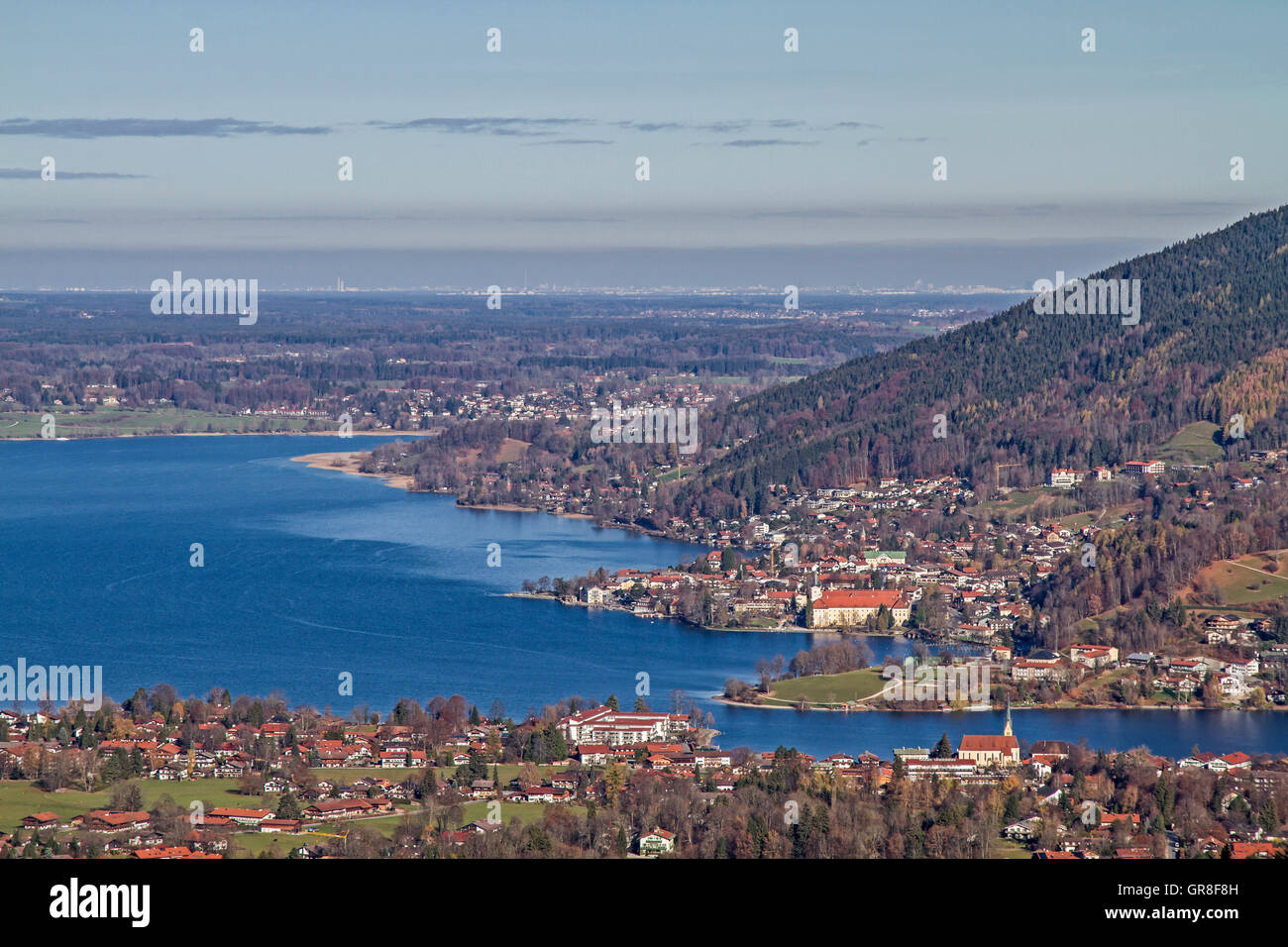 Lake Tegernsee And The Villages Rottach.Egern And Tegernsee Stock Photo