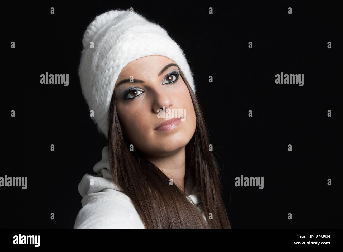 White wool hat hi-res stock photography and images - Alamy