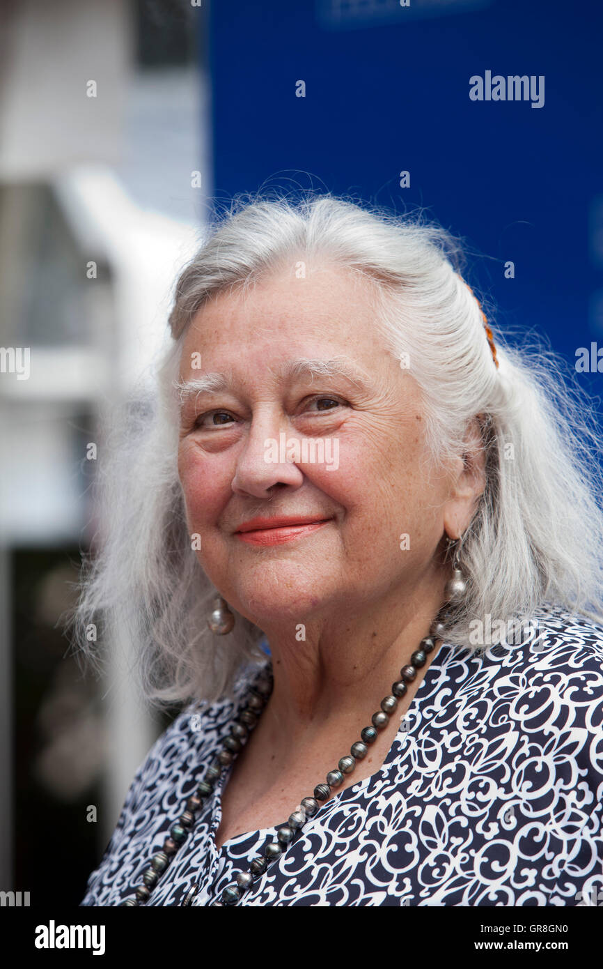 Margaret A Boden, the English Professor of cognitive science, at the Edinburgh International Book Festival. Edinburgh, Scotland. 27th August 2016 Stock Photo