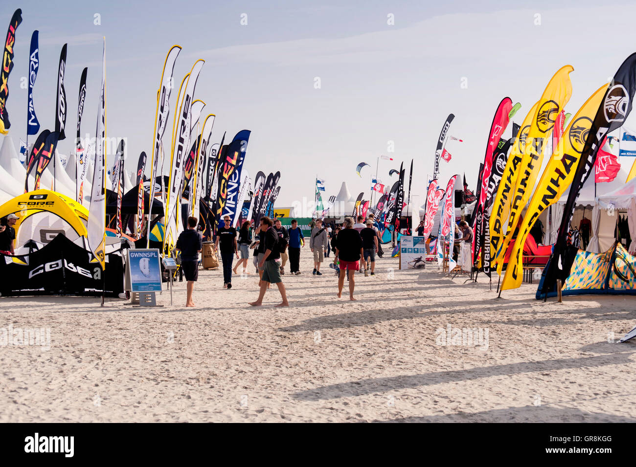 Impression Of The Kitesurf World Cup In St. Peter-Ording, Germany, August 21-30 2015 Stock Photo