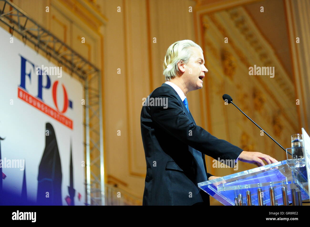 Politicians Talk In Vienna About Alleged Europe Threat Of Islamization With Geert Wilders Stock Photo