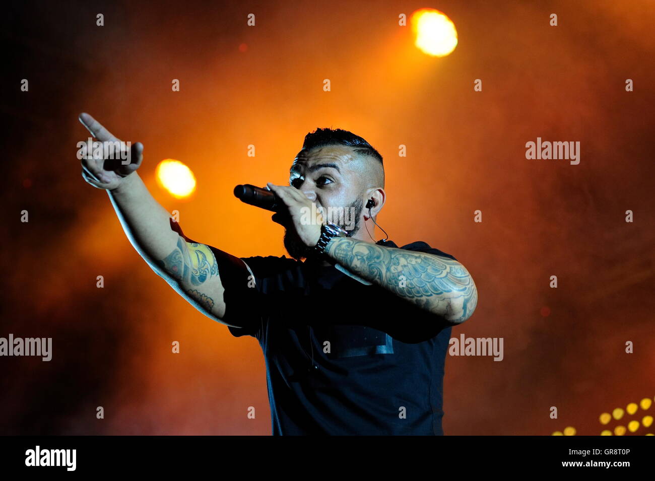 Nazar Rapper Nazar In Concert Stock Photo - Alamy
