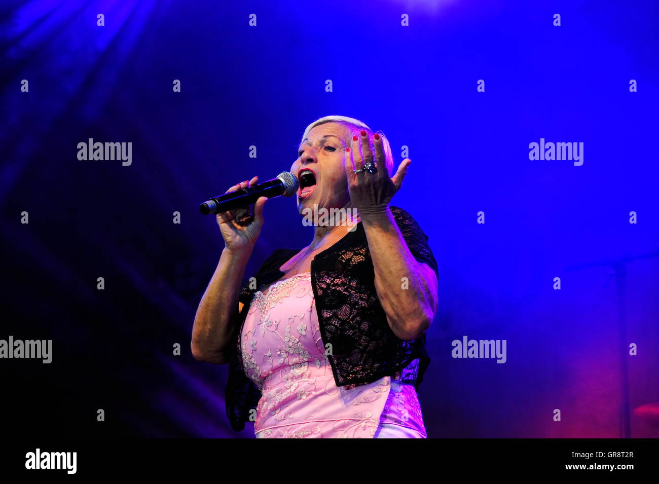 Jazz Gitti On Stage Stock Photo - Alamy