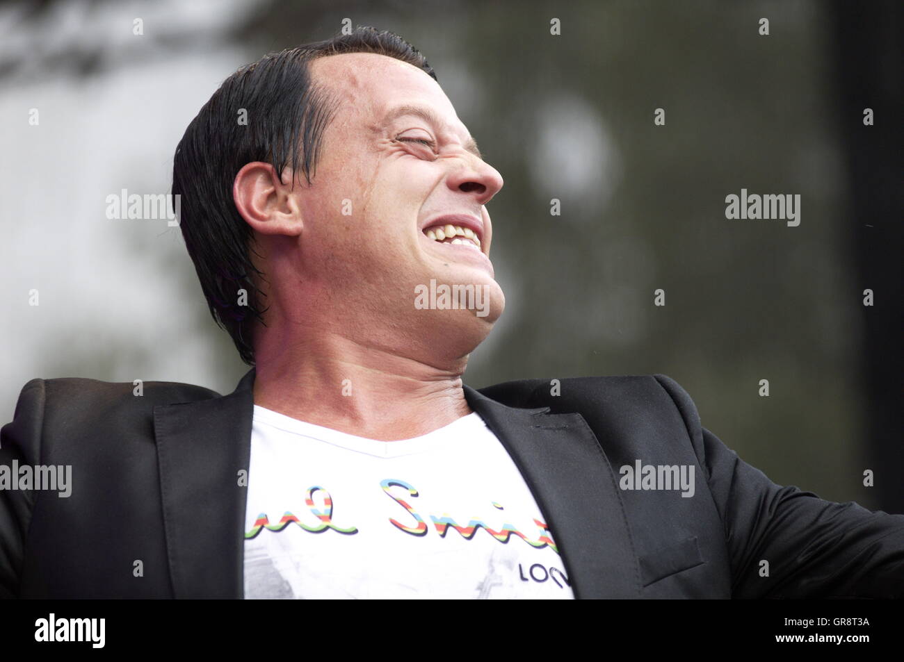 Pop Star Gregor Glanz On The Pop And Oldies Stage Stock Photo