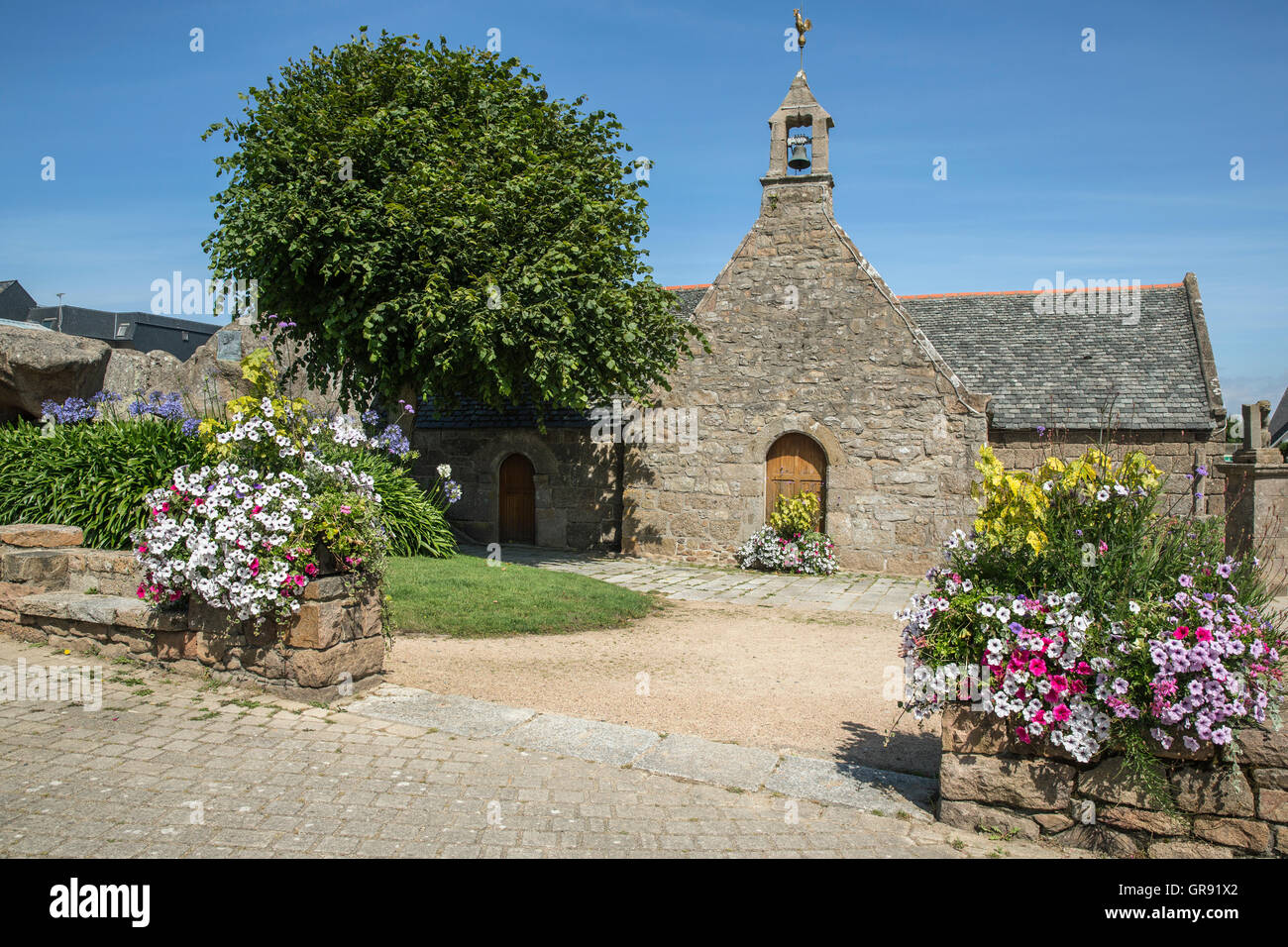 Church In Tregastel, Brittany, France Stock Photo