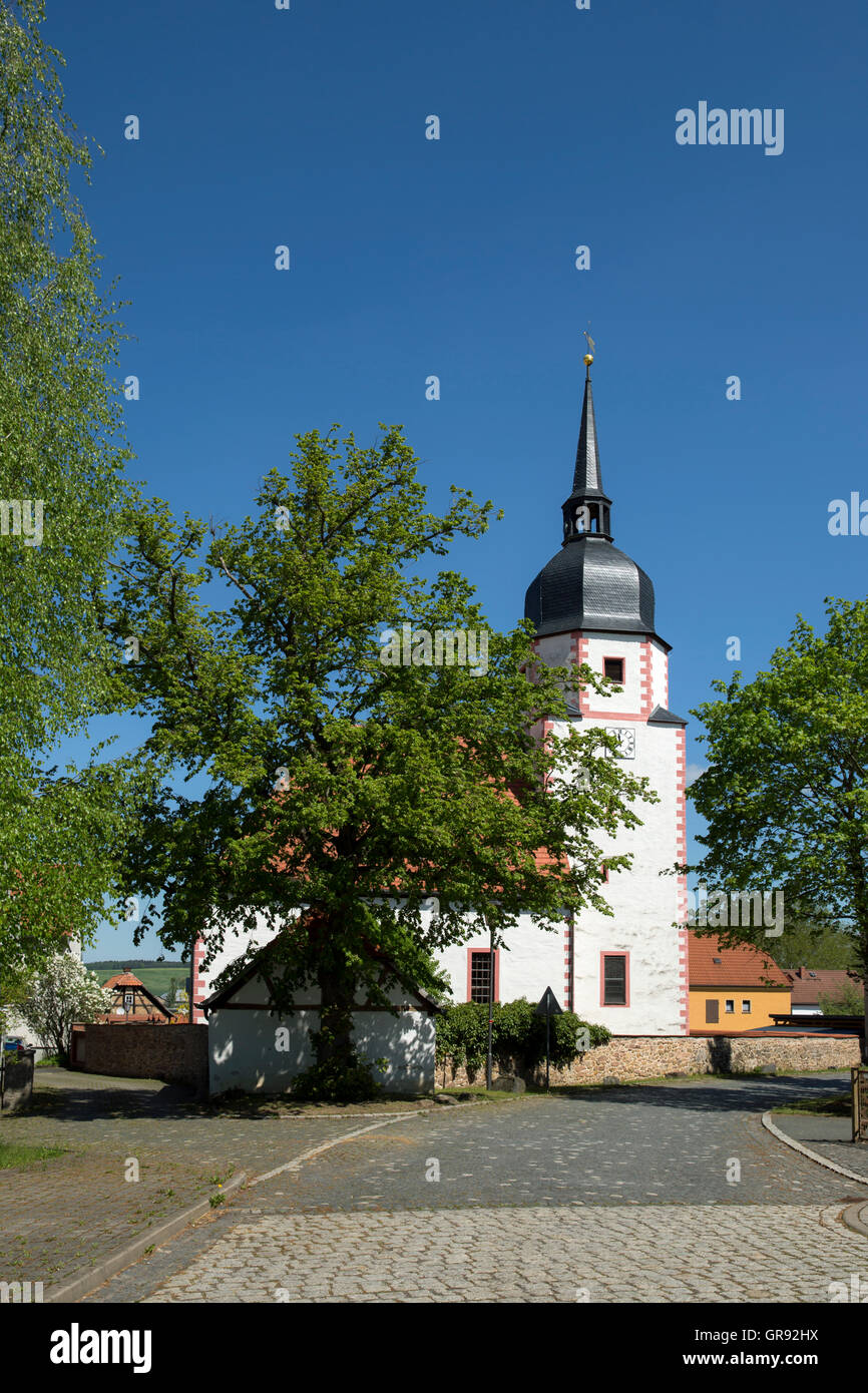 Church In Dreitzsch, Saale-Orla-Kreis, Thuringia, Germany Stock Photo