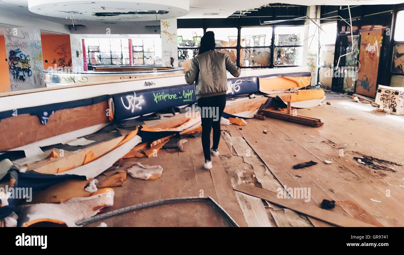 Abandoned Shopping Mall Stock Photo 