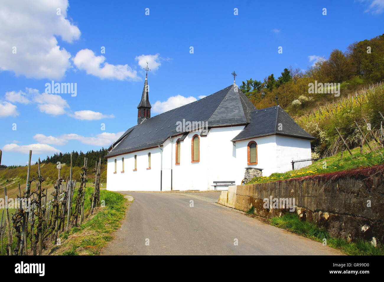 Church St. Paul In The Vineyards Near Lieser On The Moselle Stock Photo