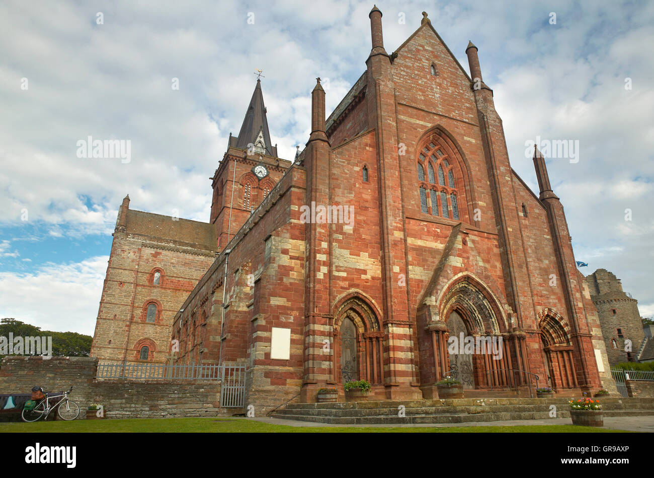 Scottish church in Kirkwall, Orkney. St Magnus. Scotland. UK. Horizontal Stock Photo