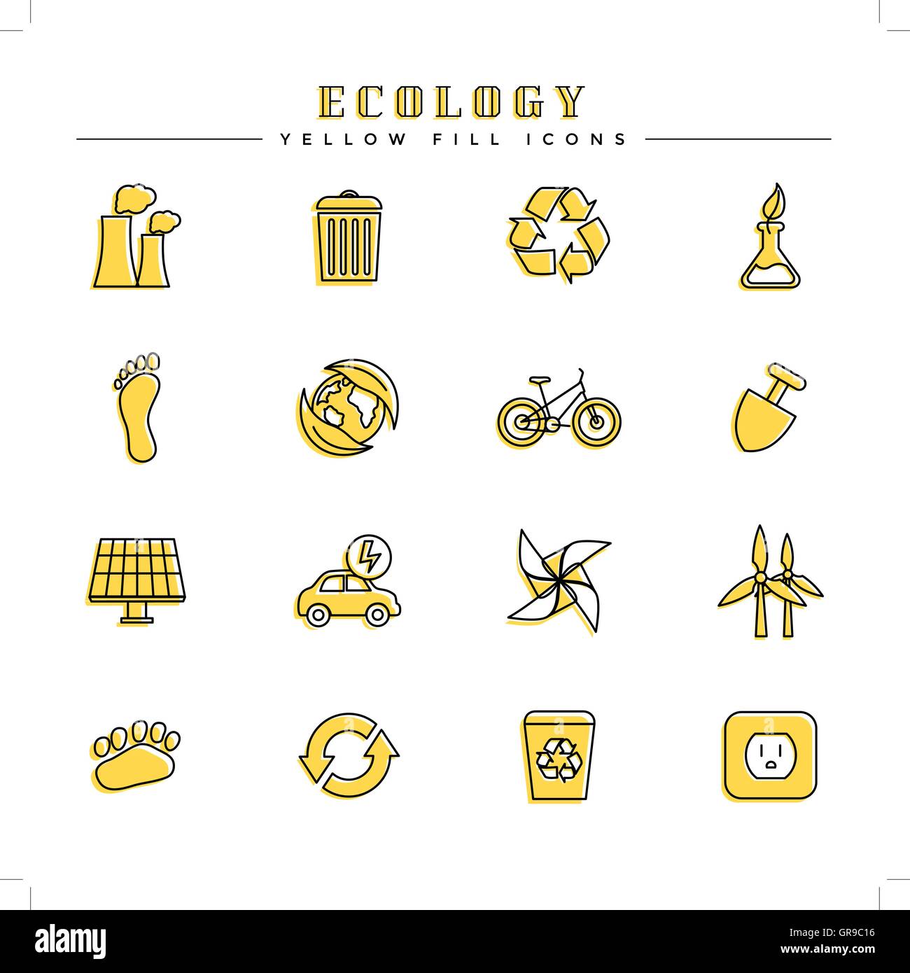 Yellow house and yellow car Stock Vector Images - Alamy