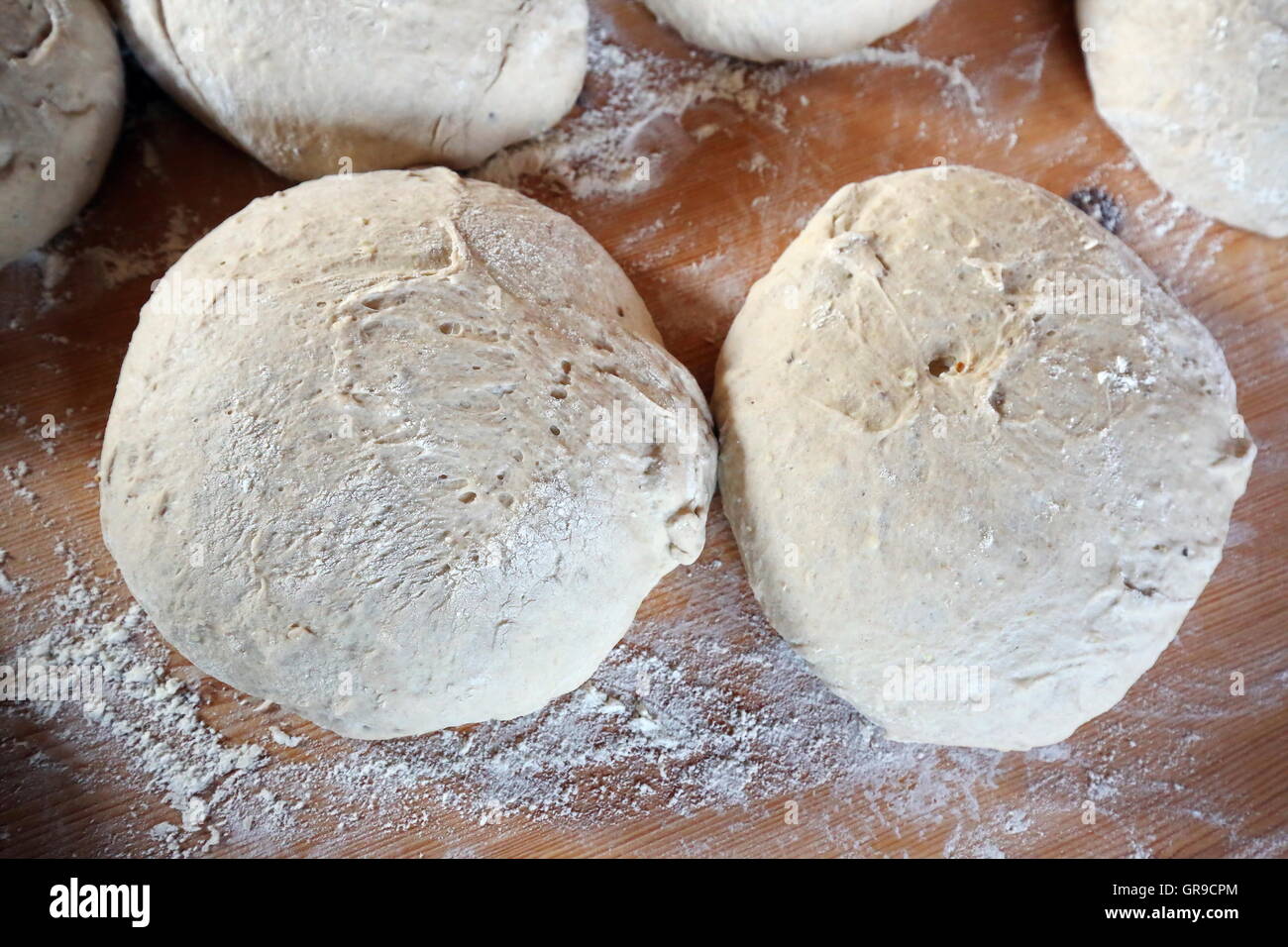 Bread making dough in a bowl Stock Photo - Alamy