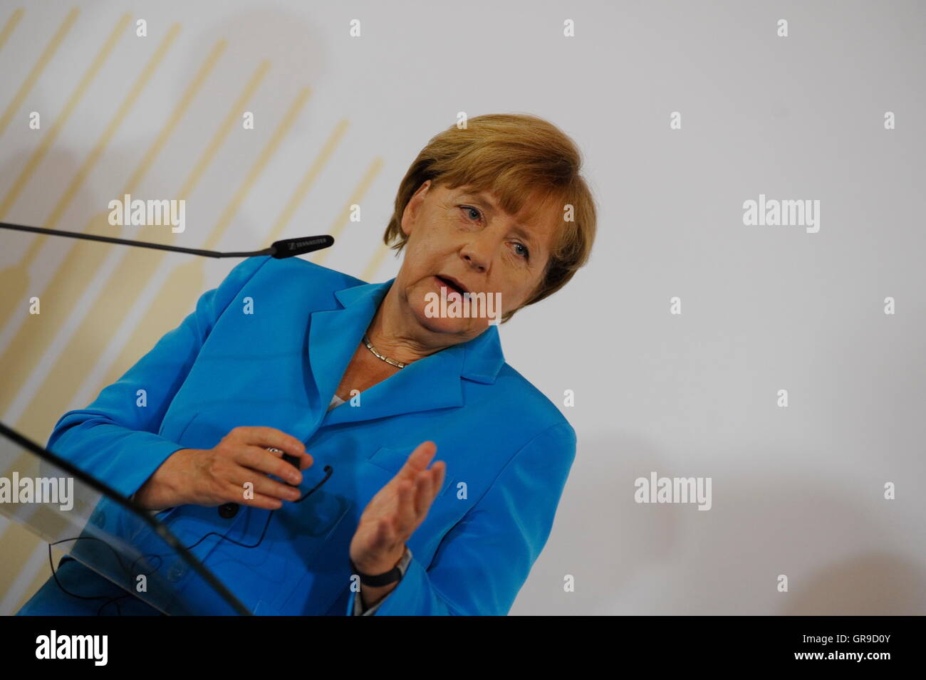 German Federal Chancellor Angela Merkel Stock Photo