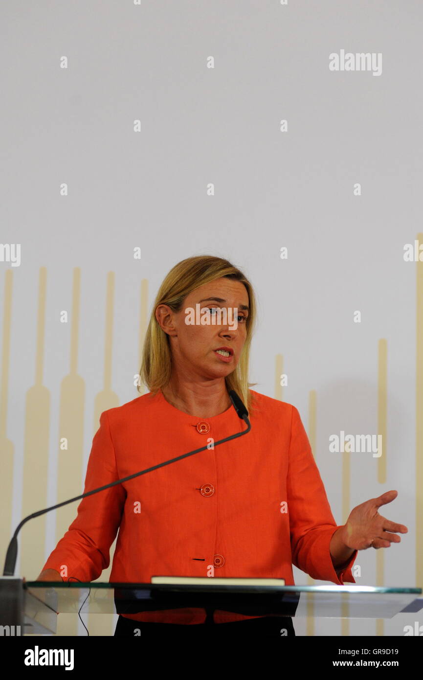 High Representativ Of The Union For Foreign Affairs And Vice President Of The Comission Federica Mogherini Stock Photo