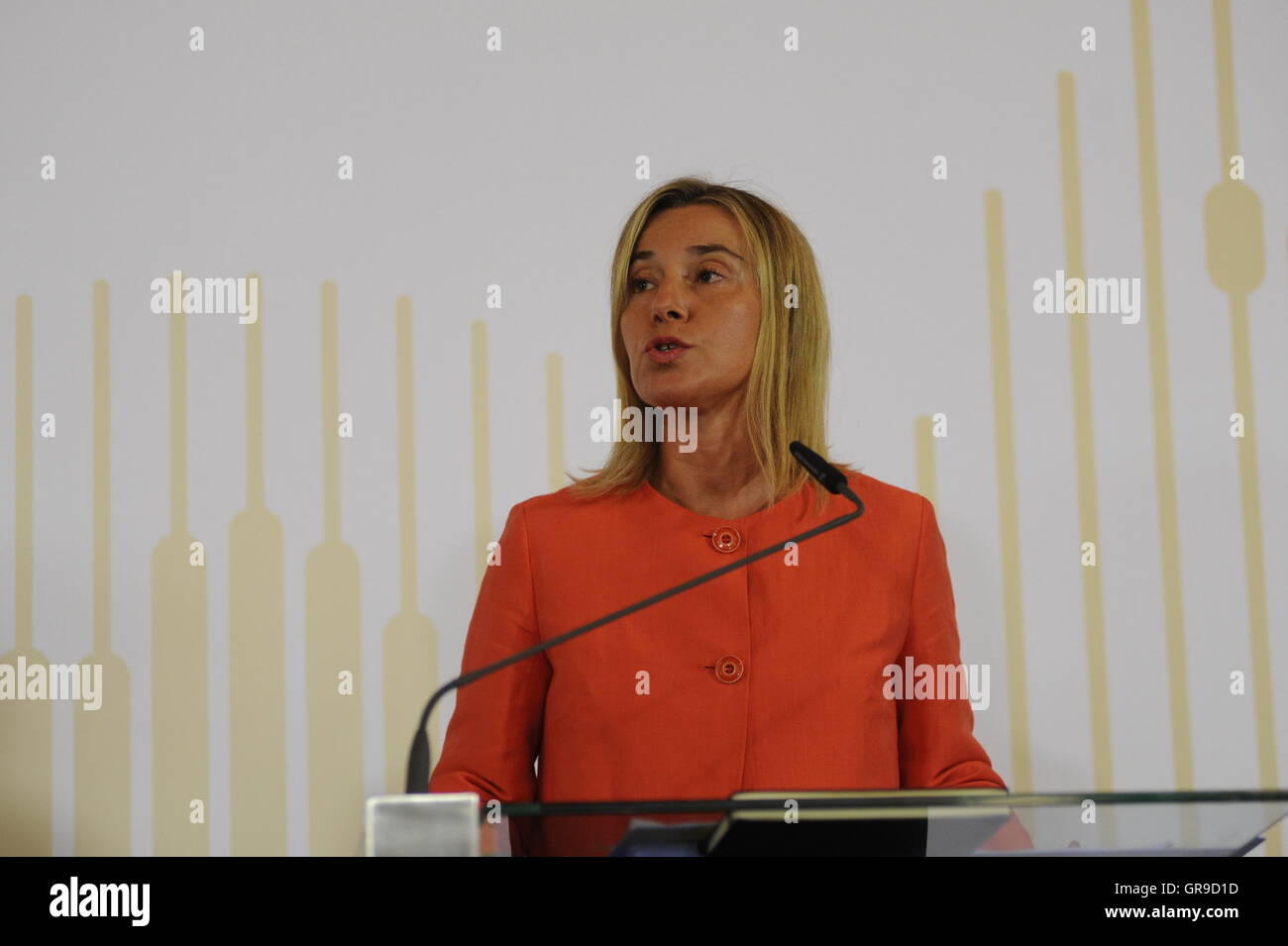 High Representativ Of The Union For Foreign Affairs And Vice President Of The Comission Federica Mogherini Stock Photo