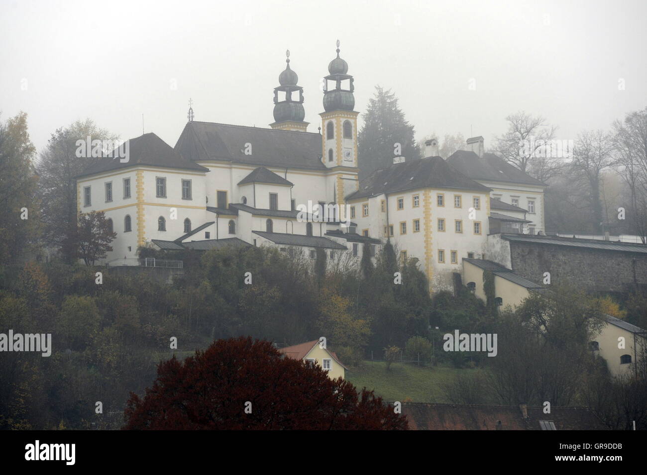 Passau, Overlooking The Sanctuary Mariahilf Stock Photo