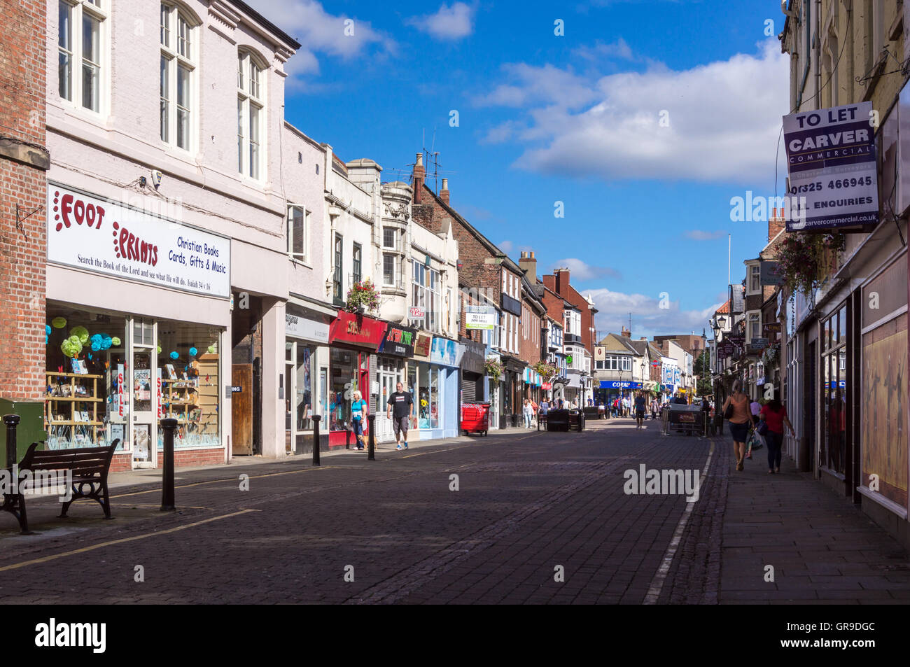 Skinnergate shopping street, Darlington, County Durham, England Stock