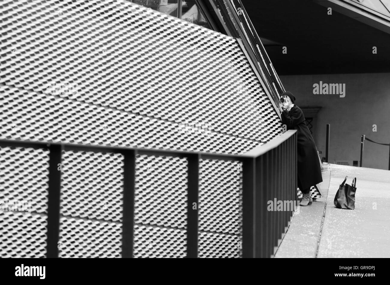 Woman Photographed Castle Museum Linz, Upper Austria Stock Photo - Alamy