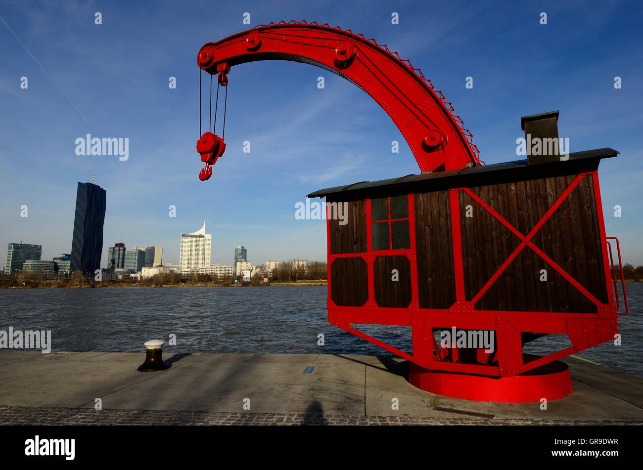 Lifting boat with mobile crane hi-res stock photography and images - Alamy