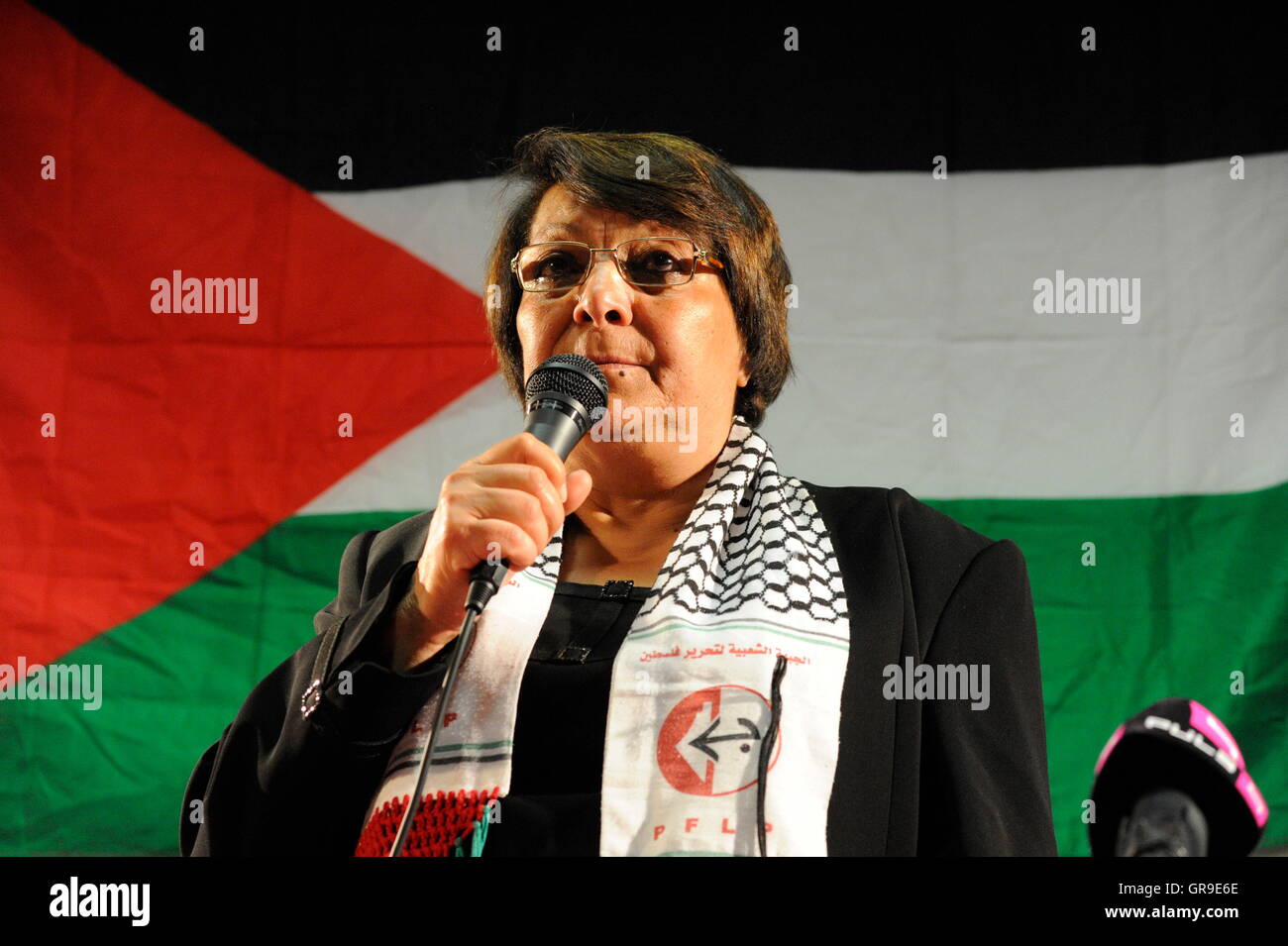 Leila Khaled The Palestinian Liberation Fighters Visited Vienna Stock leila-khaled-the-palestinian-liberation-fighters-visited-vienna-stock