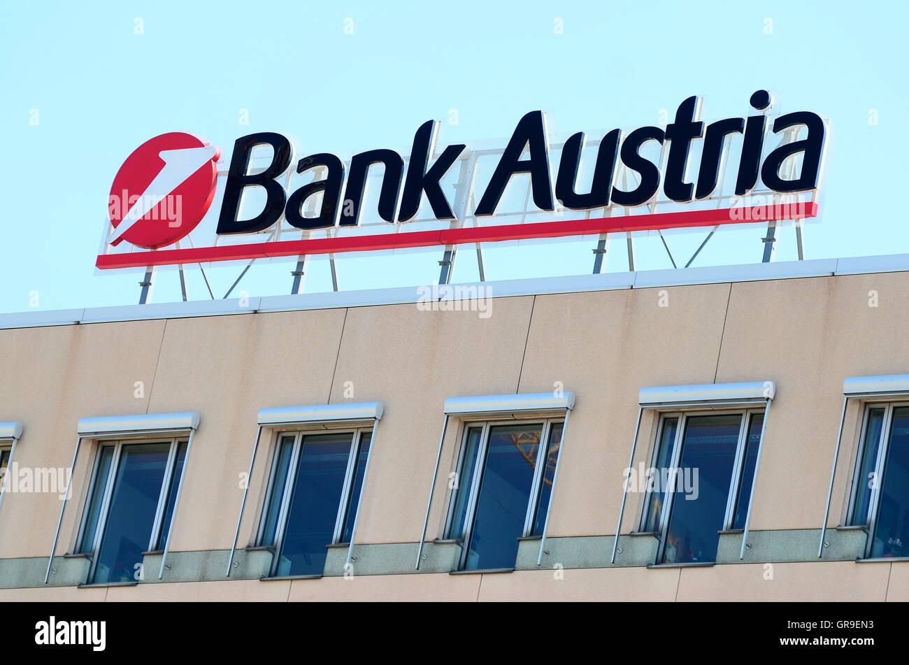 Bank Austria Logo, Vienna Stock Photo