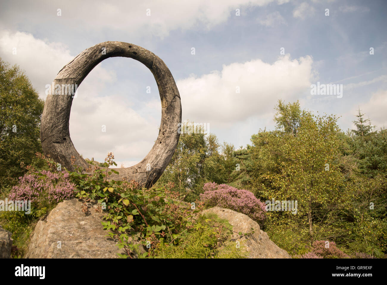 Grizedale Forest Sculpture Trail, Lake District, Cumbria, United Kingdom Stock Photo