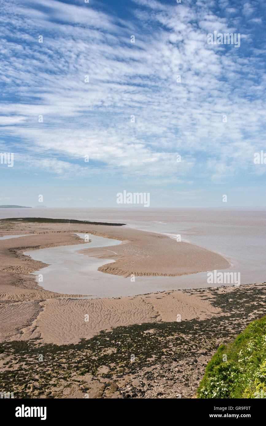 Creeks mudflats and the Blackstone Rocks in the estuary of Blind Yeo