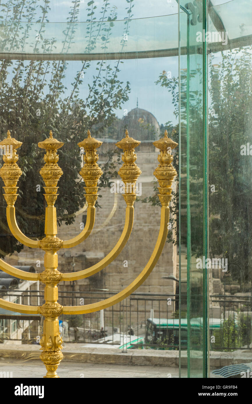 Israel, a Replica of the Menorah (Candlebroom) from the Jewish temple