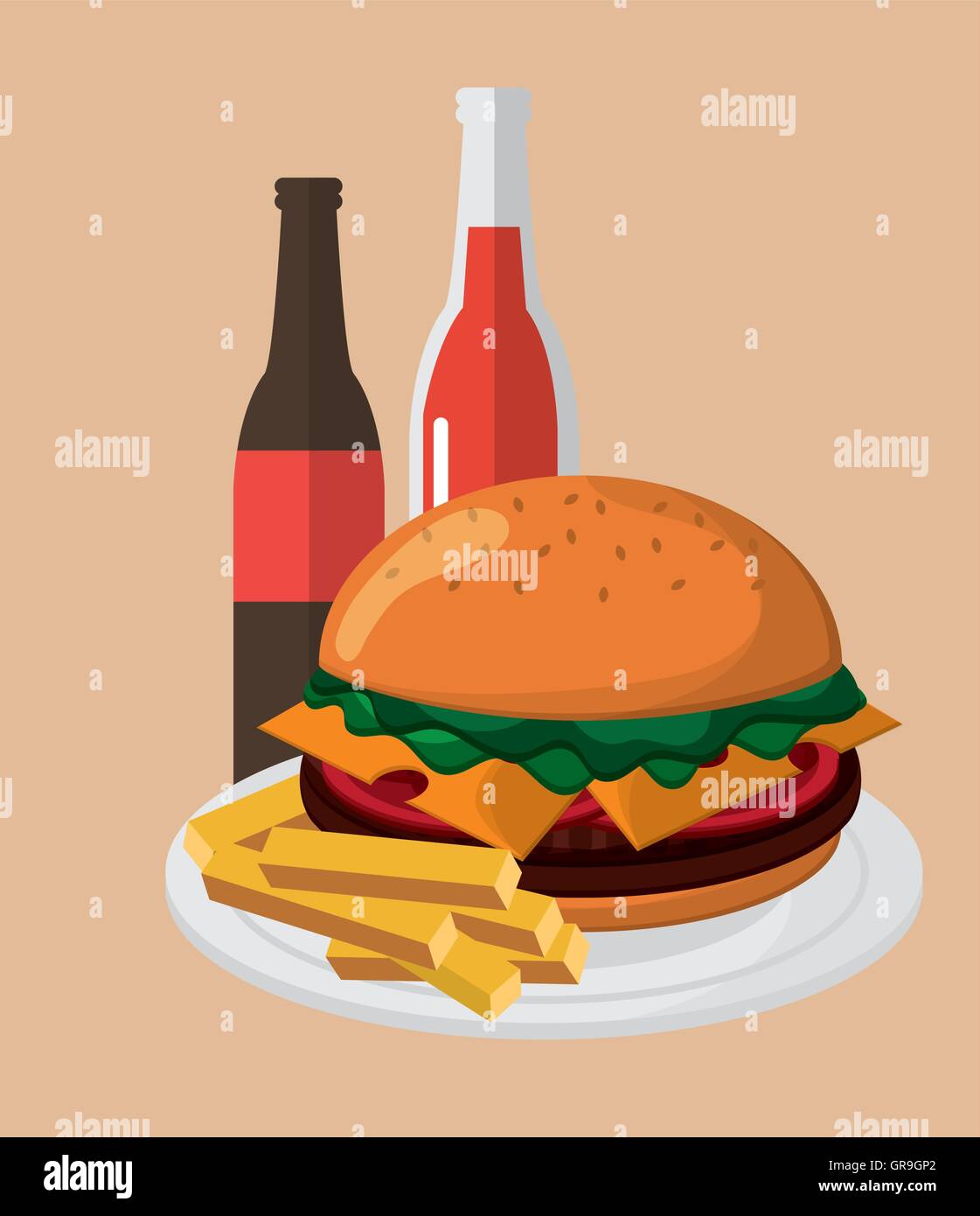 hamburger and fast food design Stock Vector Image & Art - Alamy