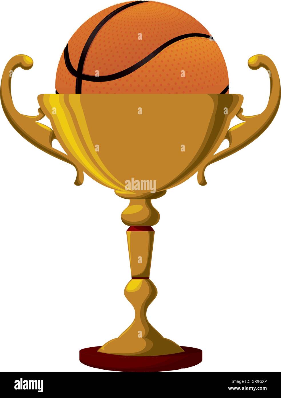 gold trophy and basketball design Stock Vector Image & Art - Alamy