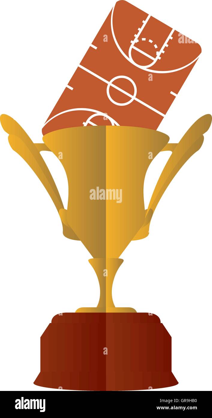 gold trophy and basketball design Stock Vector Image & Art - Alamy