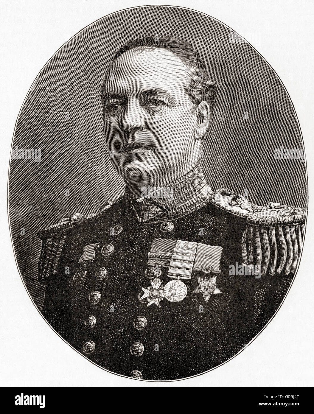Charles William de la Poer Beresford, 1st Baron Beresford, 1846 – 1919, aka Lord Charles Beresford.  British admiral and Member of Parliament. Stock Photo