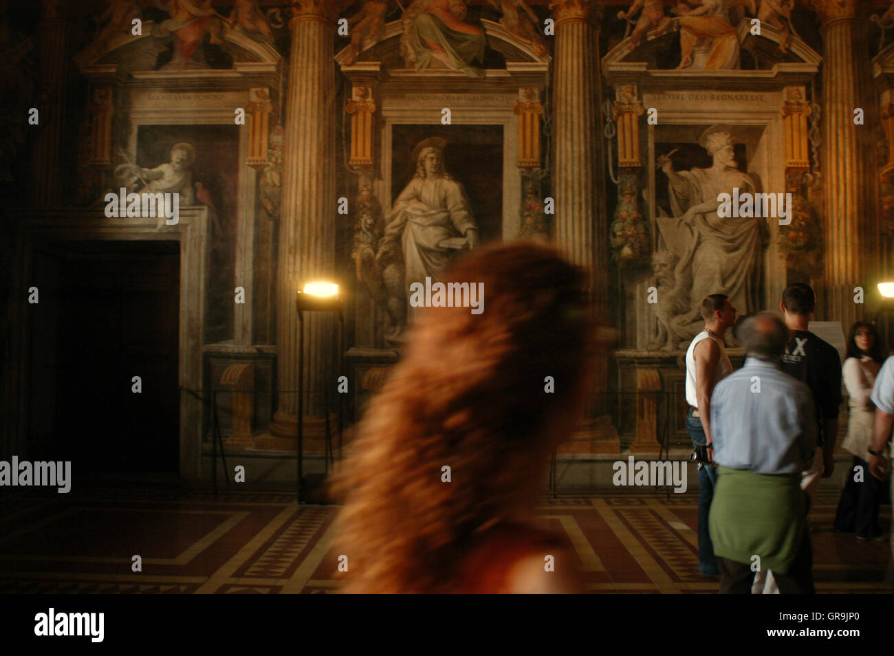 Gallery in the Vatican Museum in Vatican City a city-state that is surrounded by Rome Italy Stock Photo