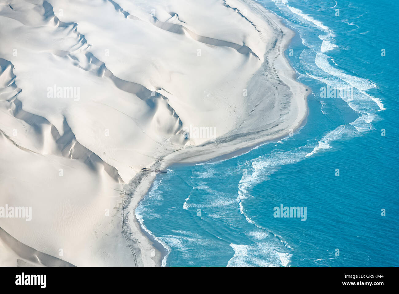 Skeleton Coast Shipwreck Namib Namibia Aerial View Stock Photo - Alamy