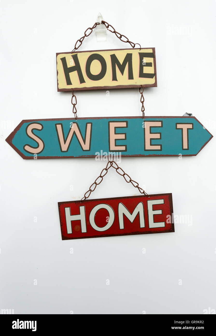 Shield Home Sweet Home Stock Photo