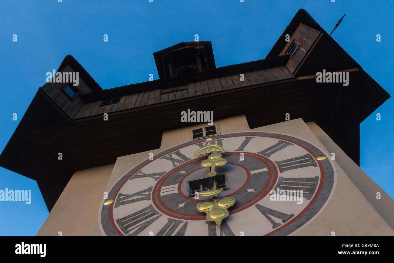 The Clock Tower Of Graz, Austria Stock Photo - Alamy
