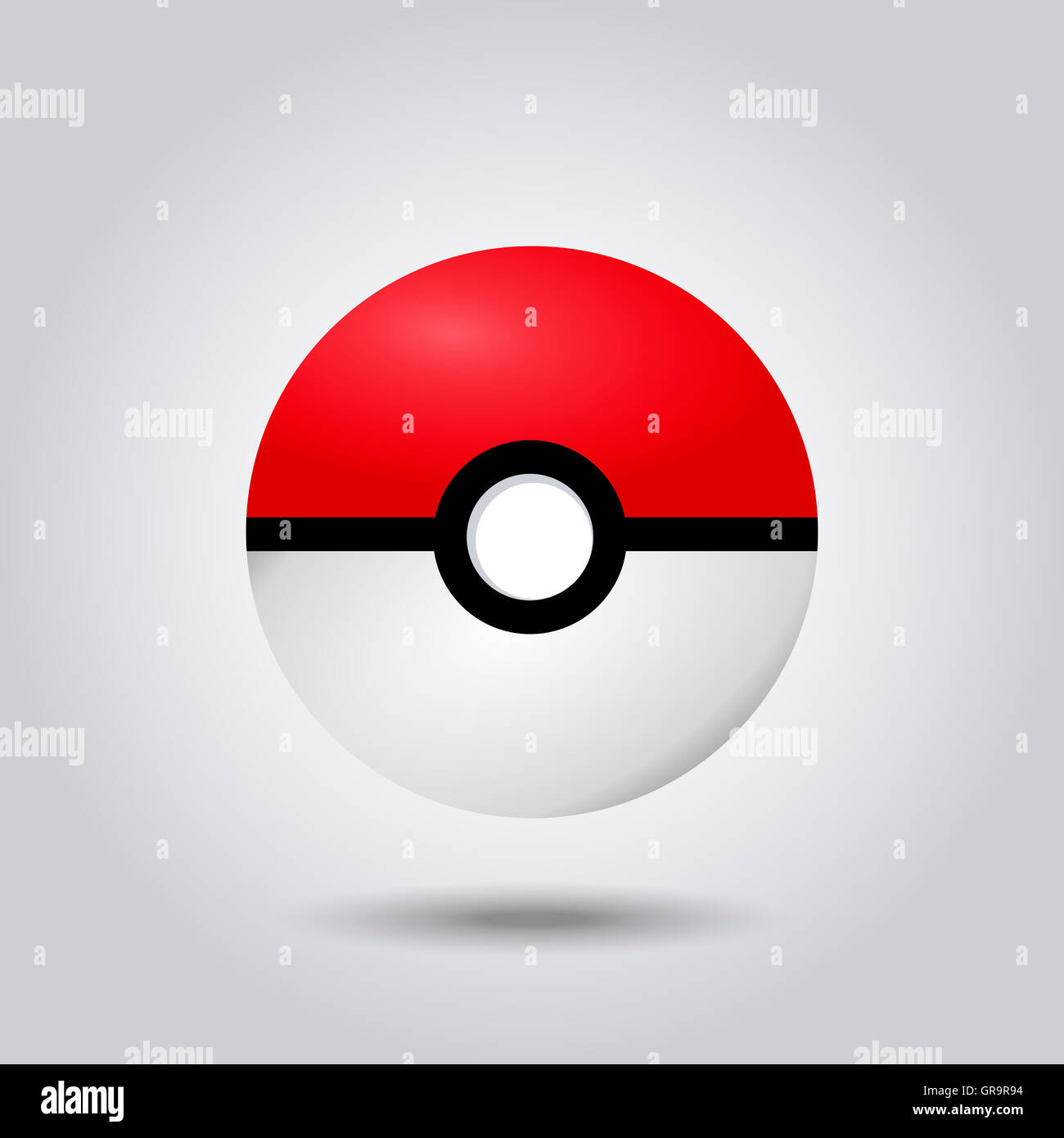 Pokeball icon vector isolated on white background, logo concept of