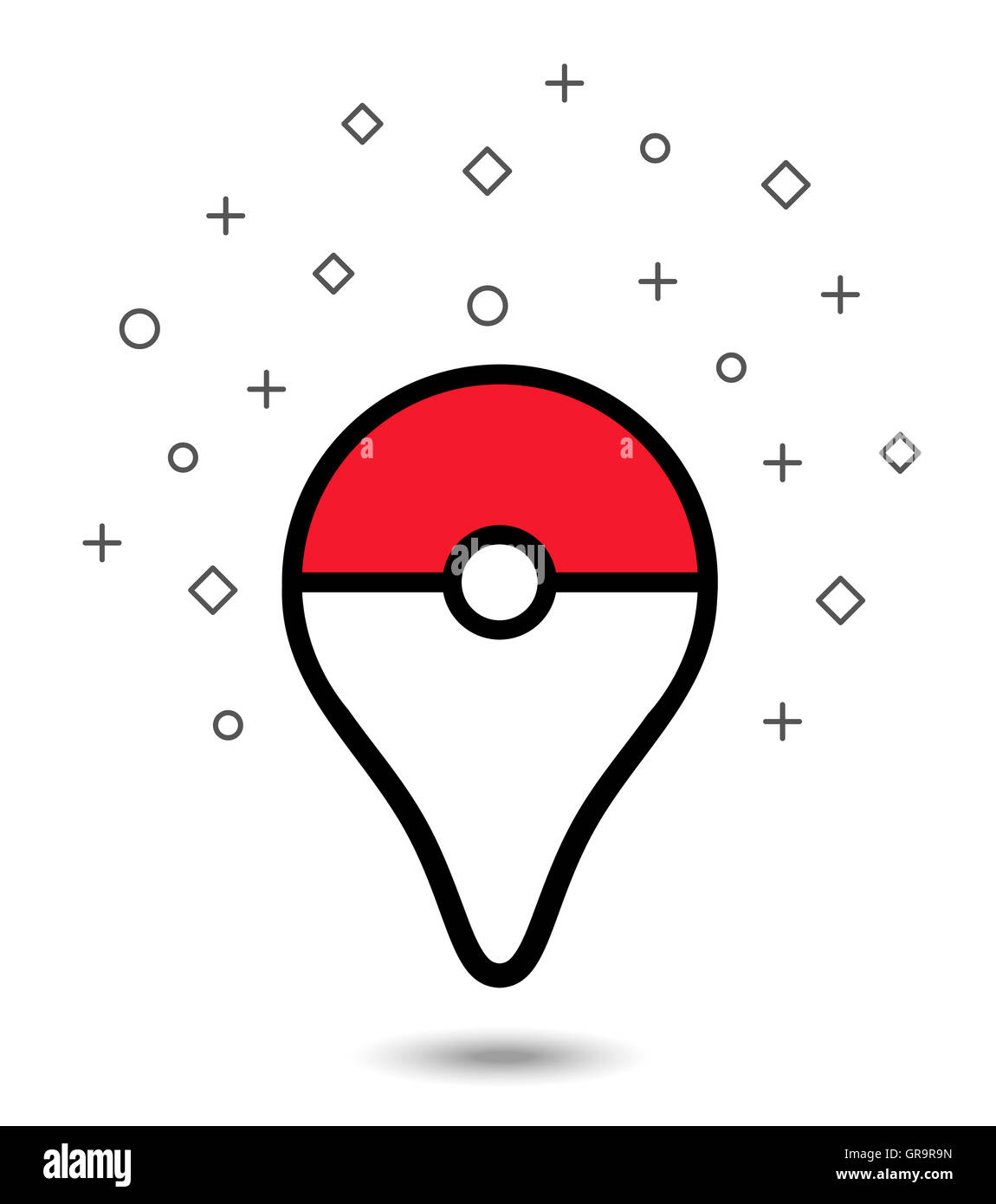 Pokeball Icon With Arrows On Green Vector Board Vector, Element, Pokemongo,  White PNG and Vector with Transparent Background for Free Download