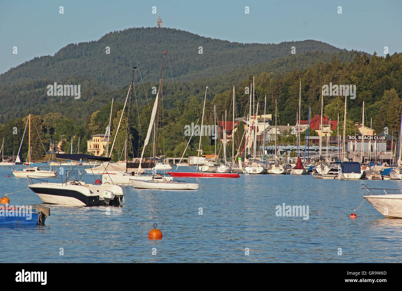 Bay Of Velden On Wörthersee In Carinthia Stock Photo
