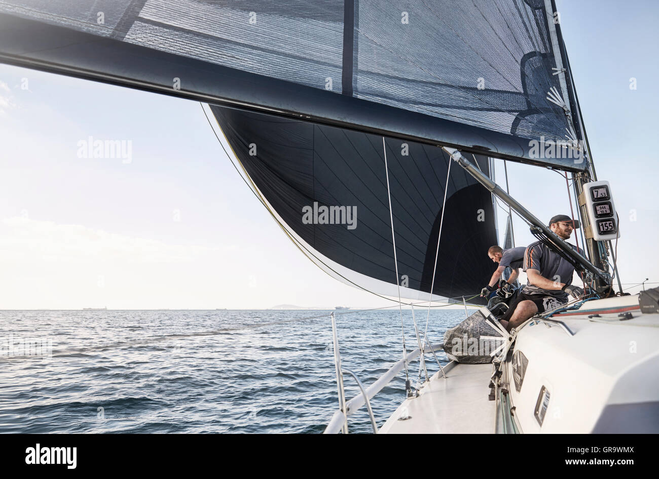 Men sailing Stock Photo