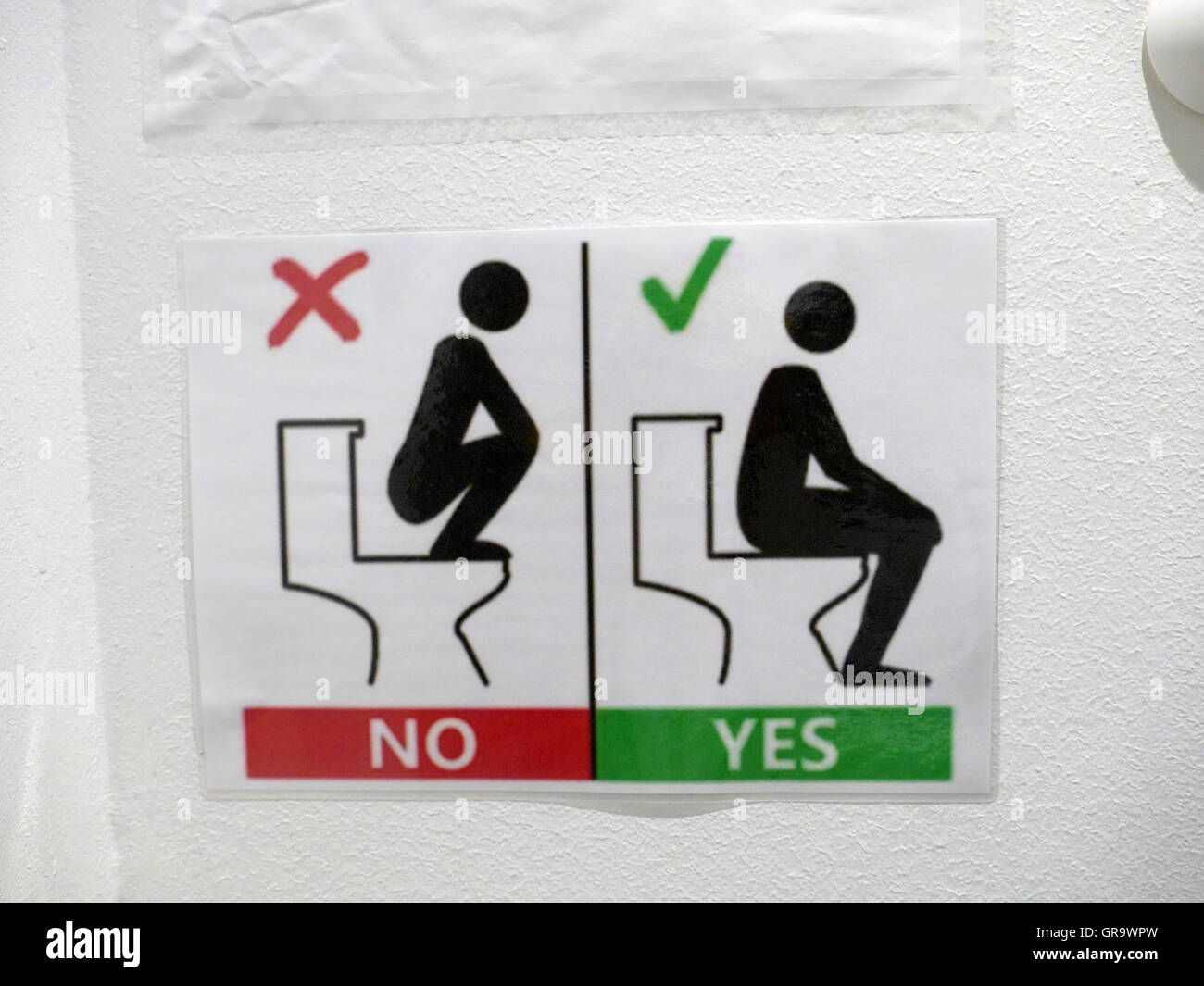Manner for Toilet in Chinese language Stock Photo