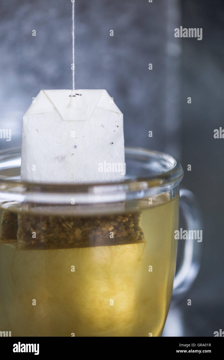 Floating Tea Bag Stock Photo Alamy
