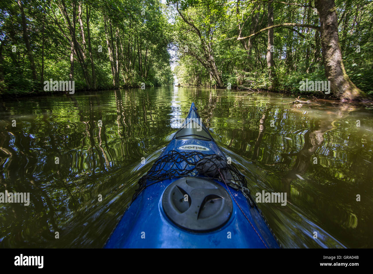 View From A Sea Kayak To A River Stock Photo