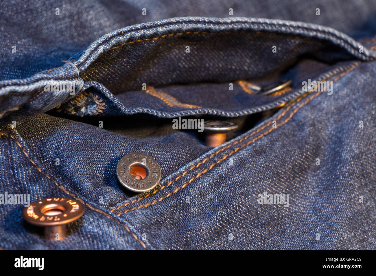 Jeans With Buttons Stock Photo - Alamy