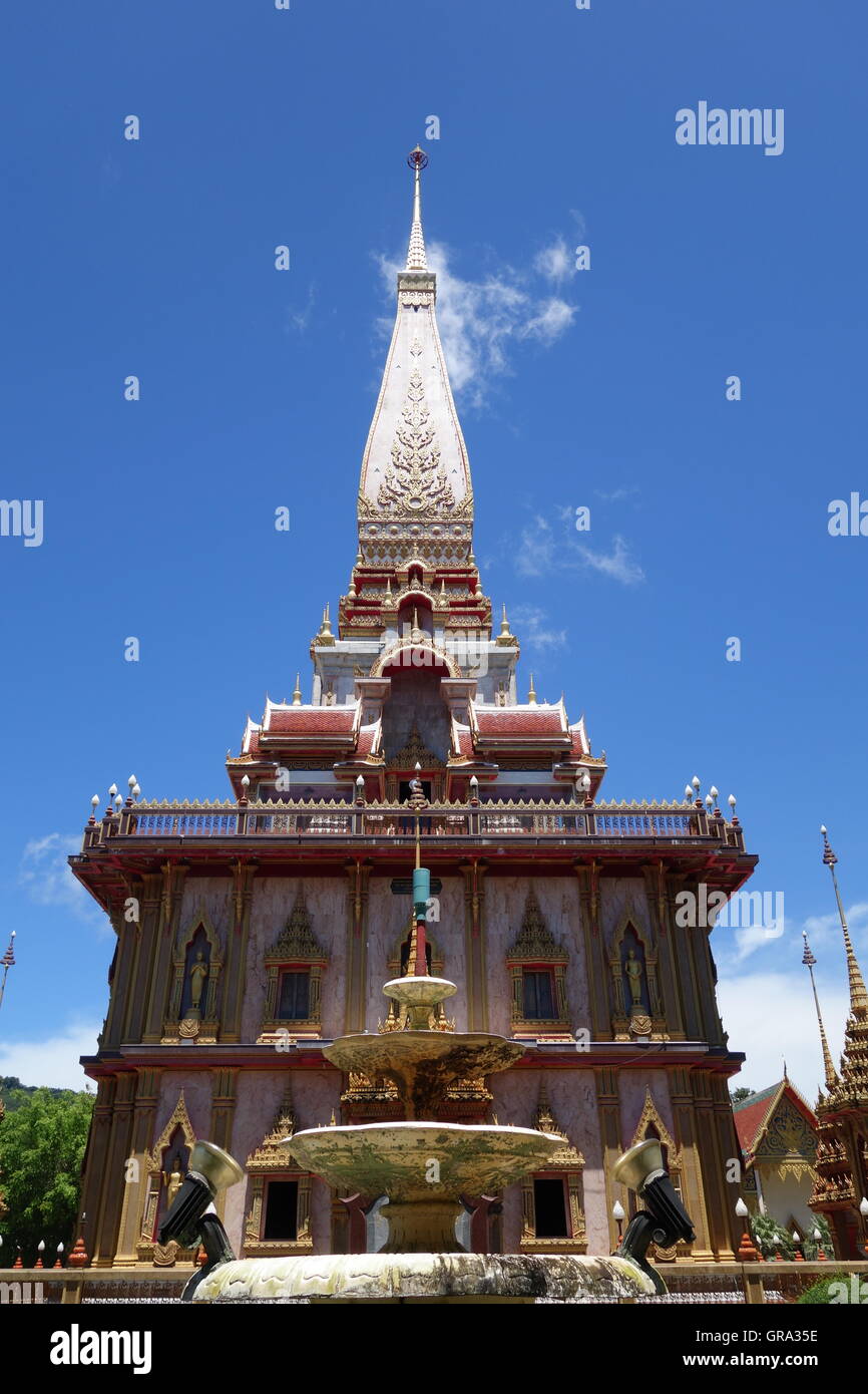 Wat Chalong, Buddist Temple, Chalong, Phuket, Thailand Stock Photo