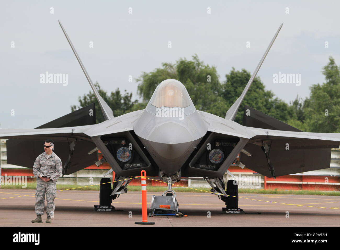 USAF F-22 Raptor Stock Photo