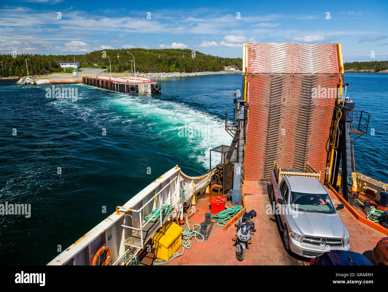 Loading the Fogo Island Ferry at Scag Harbor, Newfoundland and Labrador, Canada Stock Photo Alamy