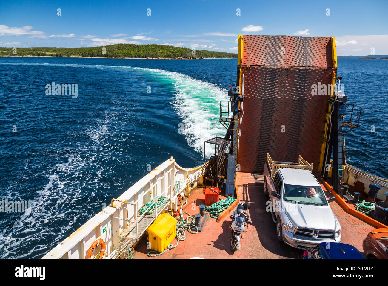 Loading the Fogo Island Ferry at Scag Harbor, Newfoundland and Labrador, Canada Stock Photo Alamy