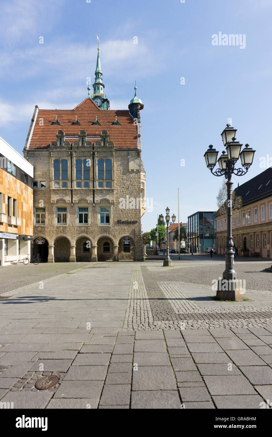 Town Hall, Bueckeburg, District Schaumburg, Lower Saxony, Germany, Europe Stock Photo